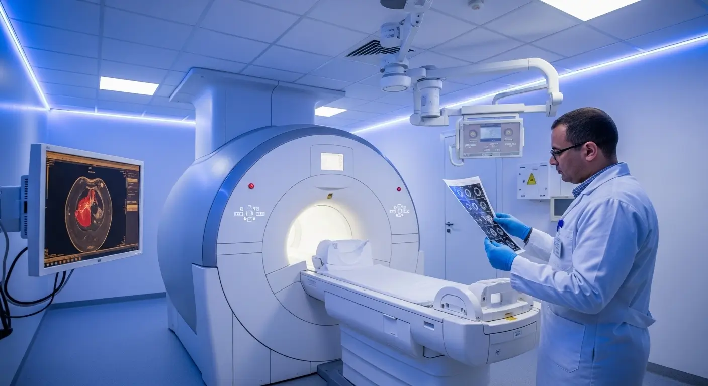 Cardiac MRI Cost in Morocco - Cardiac MRI machine inside a Moroccan private hospital radiology room